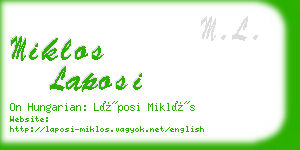 miklos laposi business card